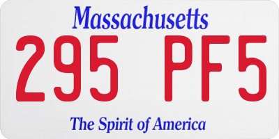 MA license plate 295PF5