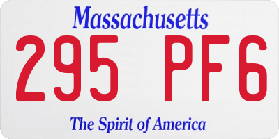 MA license plate 295PF6