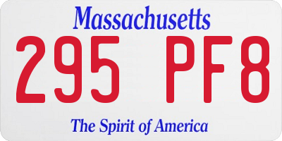 MA license plate 295PF8