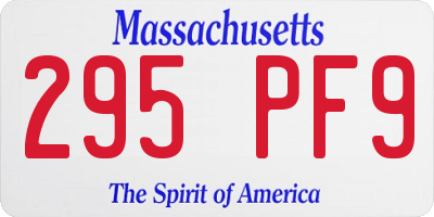 MA license plate 295PF9