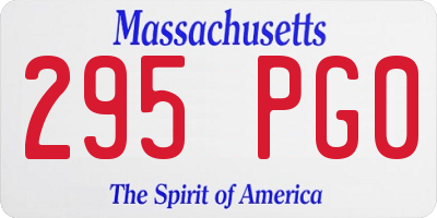 MA license plate 295PG0