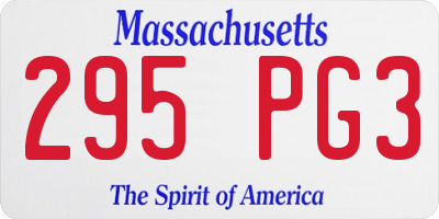 MA license plate 295PG3