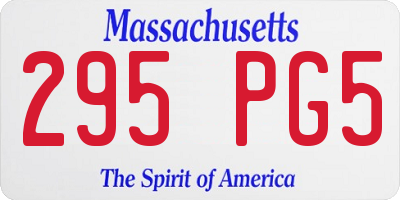 MA license plate 295PG5
