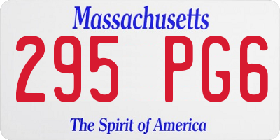 MA license plate 295PG6