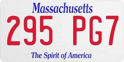 MA license plate 295PG7