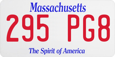 MA license plate 295PG8