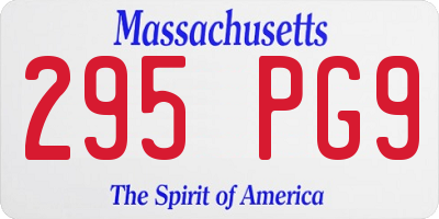 MA license plate 295PG9