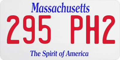 MA license plate 295PH2
