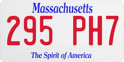 MA license plate 295PH7