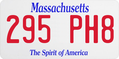 MA license plate 295PH8