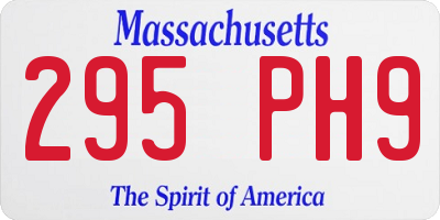 MA license plate 295PH9