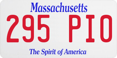 MA license plate 295PI0