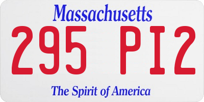 MA license plate 295PI2