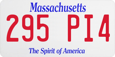 MA license plate 295PI4