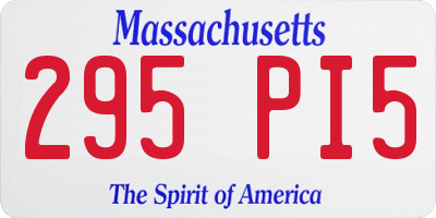 MA license plate 295PI5