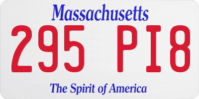 MA license plate 295PI8