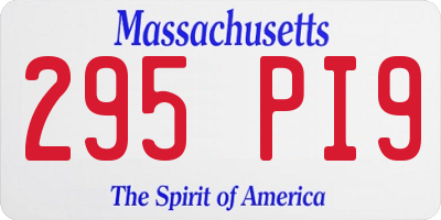 MA license plate 295PI9