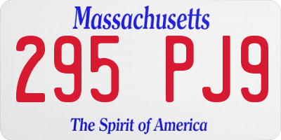 MA license plate 295PJ9