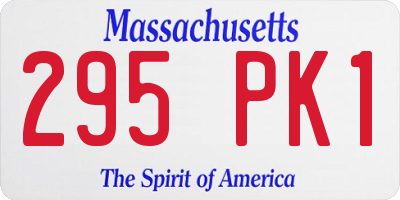 MA license plate 295PK1