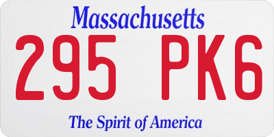 MA license plate 295PK6