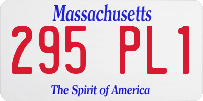 MA license plate 295PL1