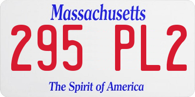 MA license plate 295PL2