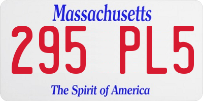 MA license plate 295PL5