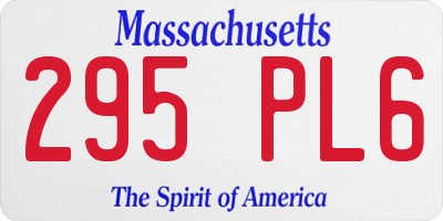MA license plate 295PL6