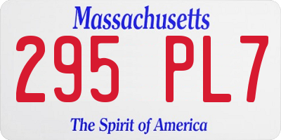 MA license plate 295PL7