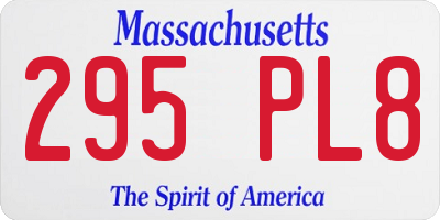 MA license plate 295PL8