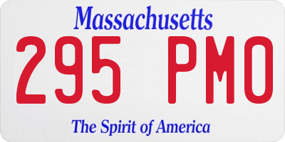 MA license plate 295PM0