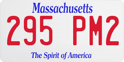 MA license plate 295PM2