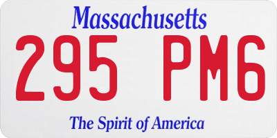 MA license plate 295PM6