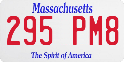 MA license plate 295PM8
