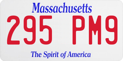 MA license plate 295PM9