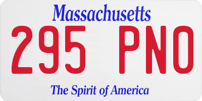 MA license plate 295PN0