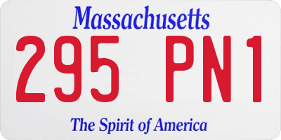 MA license plate 295PN1