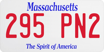 MA license plate 295PN2