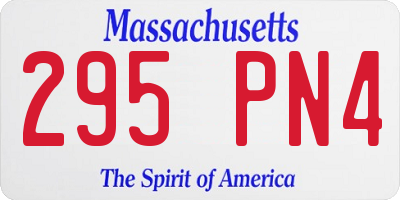 MA license plate 295PN4