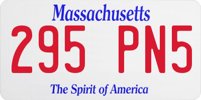 MA license plate 295PN5