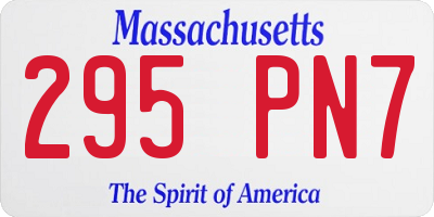 MA license plate 295PN7
