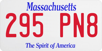 MA license plate 295PN8