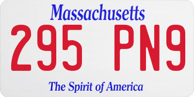 MA license plate 295PN9