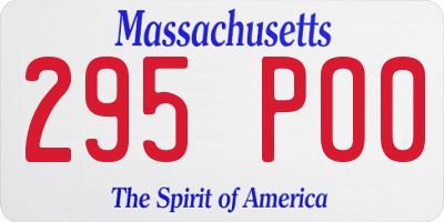 MA license plate 295PO0