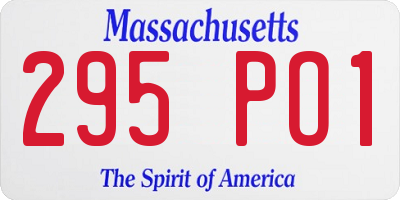 MA license plate 295PO1