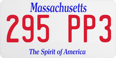 MA license plate 295PP3