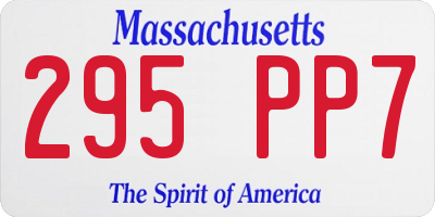 MA license plate 295PP7