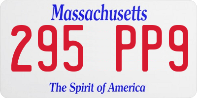 MA license plate 295PP9