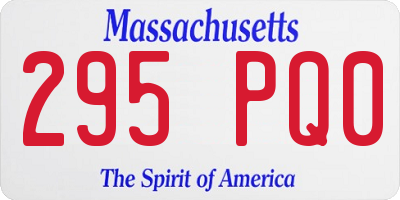 MA license plate 295PQ0