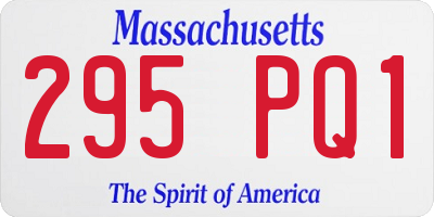 MA license plate 295PQ1